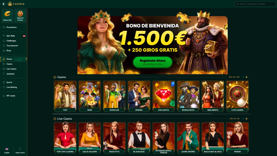 CasiniaCasino Recognized Brand: Análisis de las cuotas de apuestas de Casinia para jugadores de España