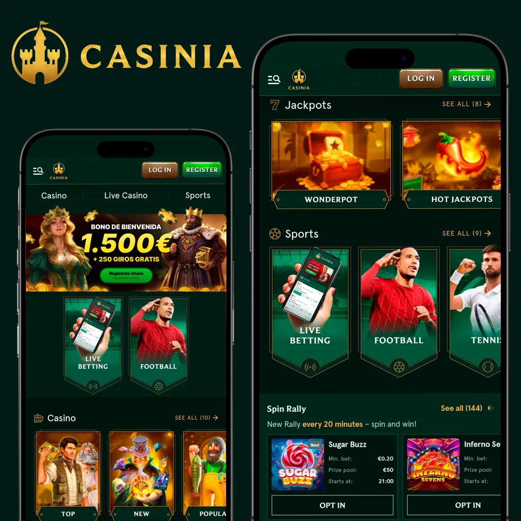 Reseña: Casinia Casino para jugadores desde España